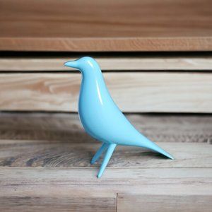 COPY - Mini Mid Century Modern Depression Style Eames Retro Bird Figurine Blue